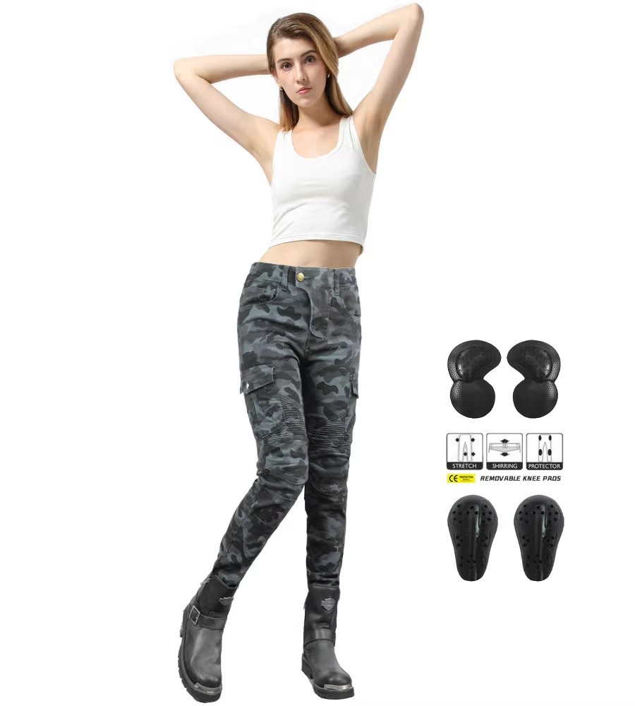 Motorcycle Gear Testing - Женские джинсы, камуфляжные мотоциклетные брюки, Pantalon,