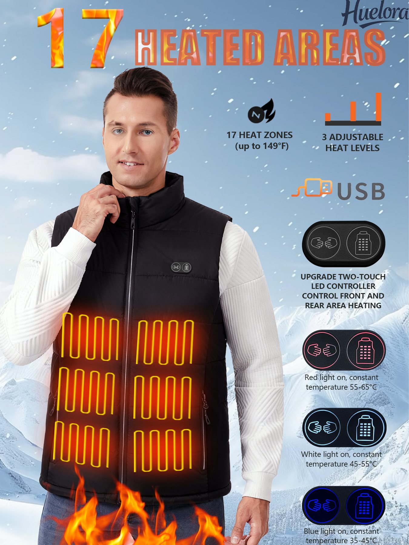 Жилет с подогревом USB, 17 зон – обзор и цена Motorcycle Gear Zone